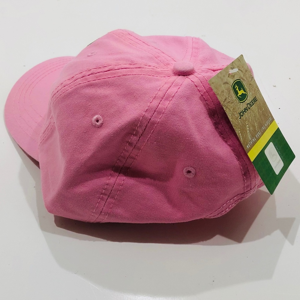 Vintage John Deere Hat Pink Baseball Cap NWT - Picture 2 of 8